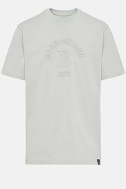 T-Shirt in Misto Cotone Organico, Grigio, hi-res