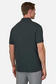 Polo In Pique Di Cotone Regular Fit, Verde, thumb, 3