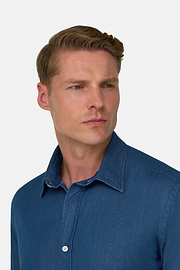 Overhemd in Katoenen Denim Regular Fit, Medium Blue, thumb, 3