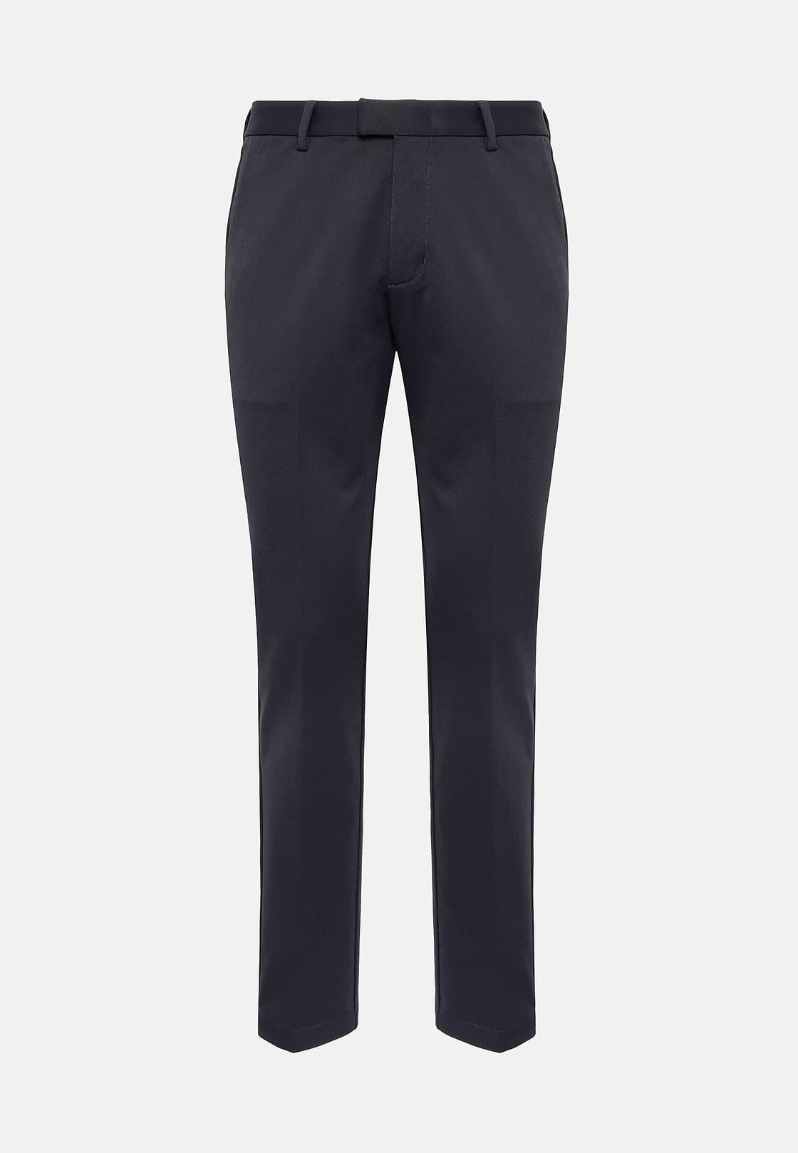 B Tech Trousers in Stretch Technical Fabric, Navy blue, hi-res