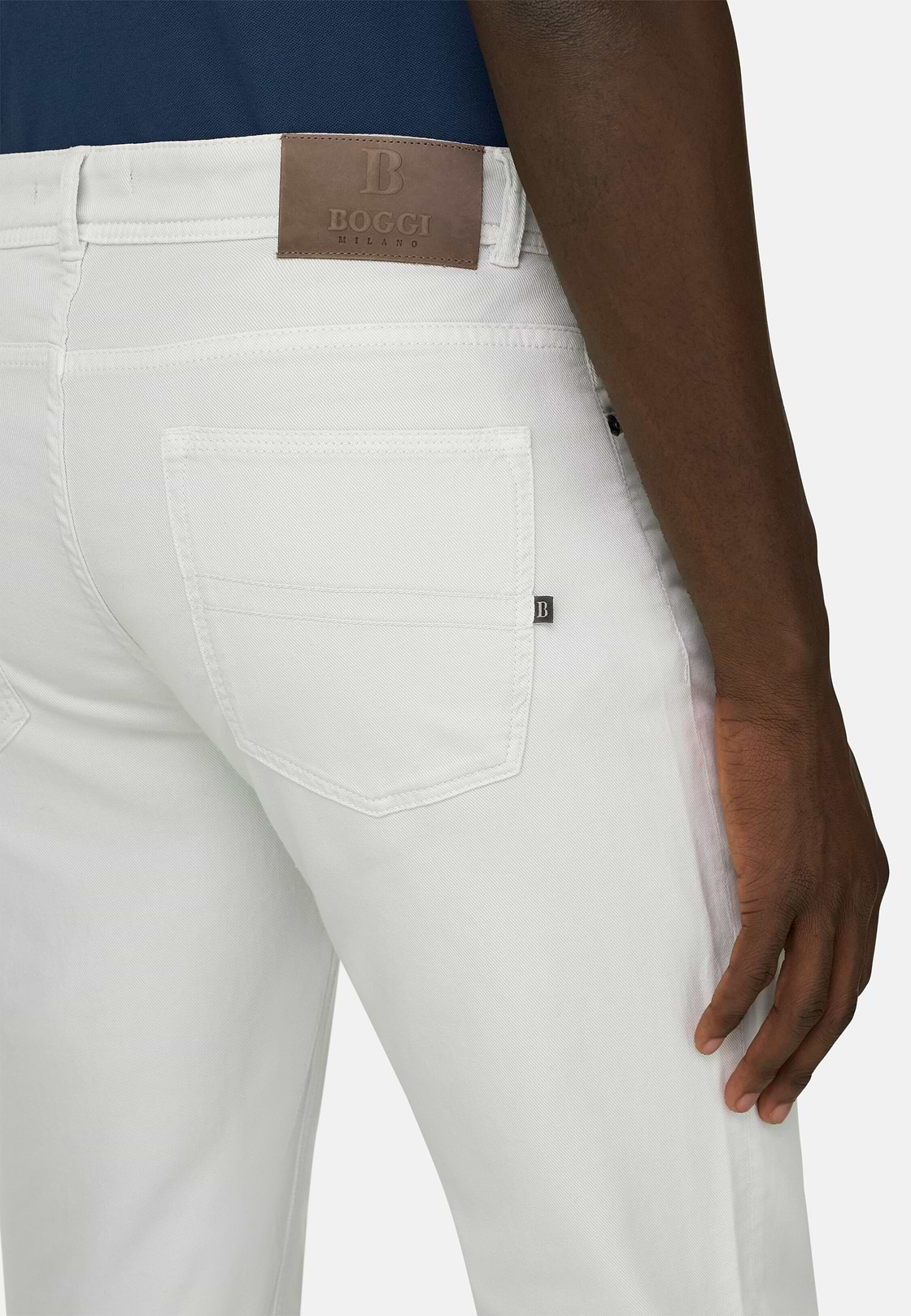 Jeans Aus Elastischem Baumwoll-Tencel, Eis, hi-res, 4