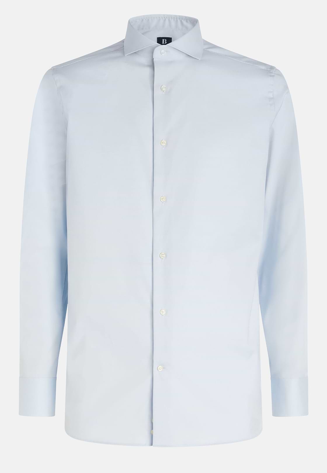 Stretch P.Point Napoli Collar Shirt Regular Fit, Light blue, hi-res