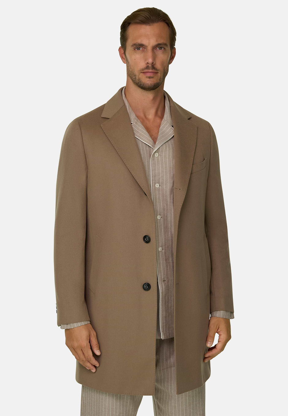 Manteau En Pur Cachemire Simple Boutonnage, CAML, hi-res