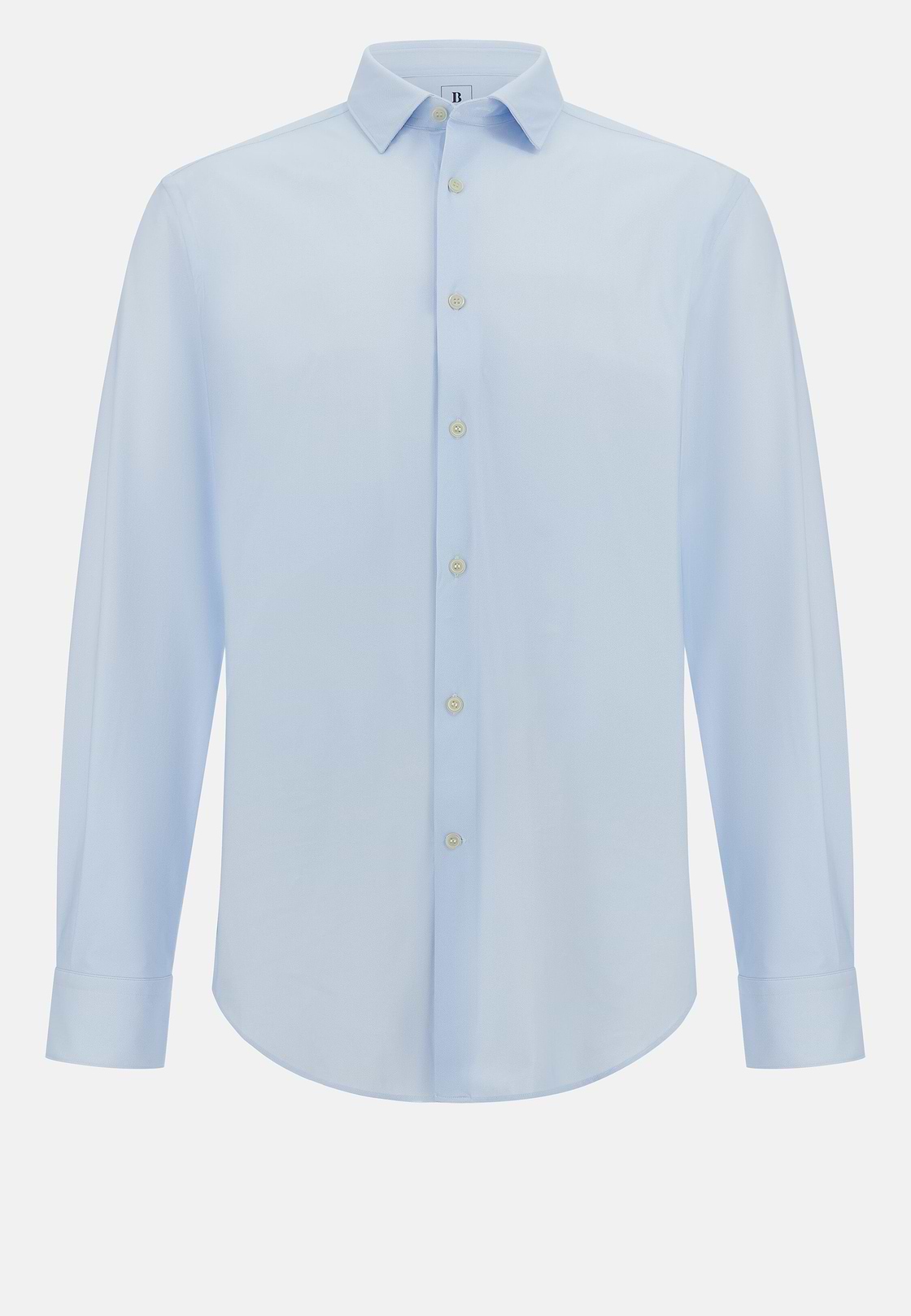 Slim Fit Stretch Nylon Shirt, Light Blue, hi-res