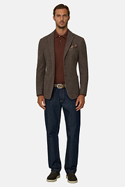 Blazer Micro Structured Wool, Brown, thumb, 2