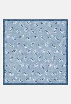 Paisley Print Linen Pocket Square