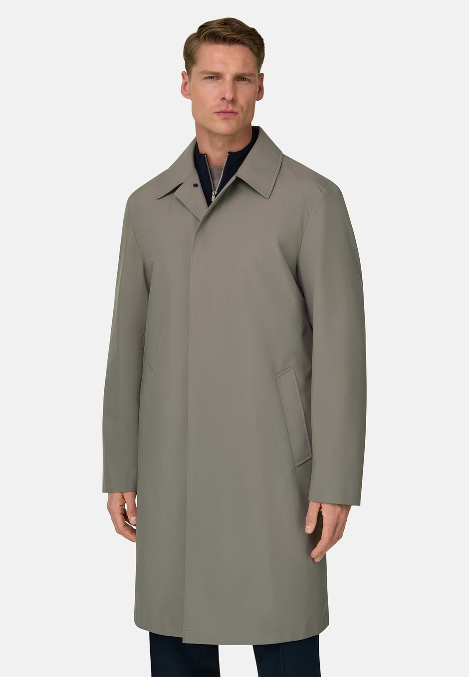 Technical Fabric Peacoat, Mud, hi-res