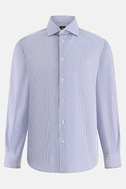 Camicia A Righe In Cotone Regular Fit, Blu, thumb, 6