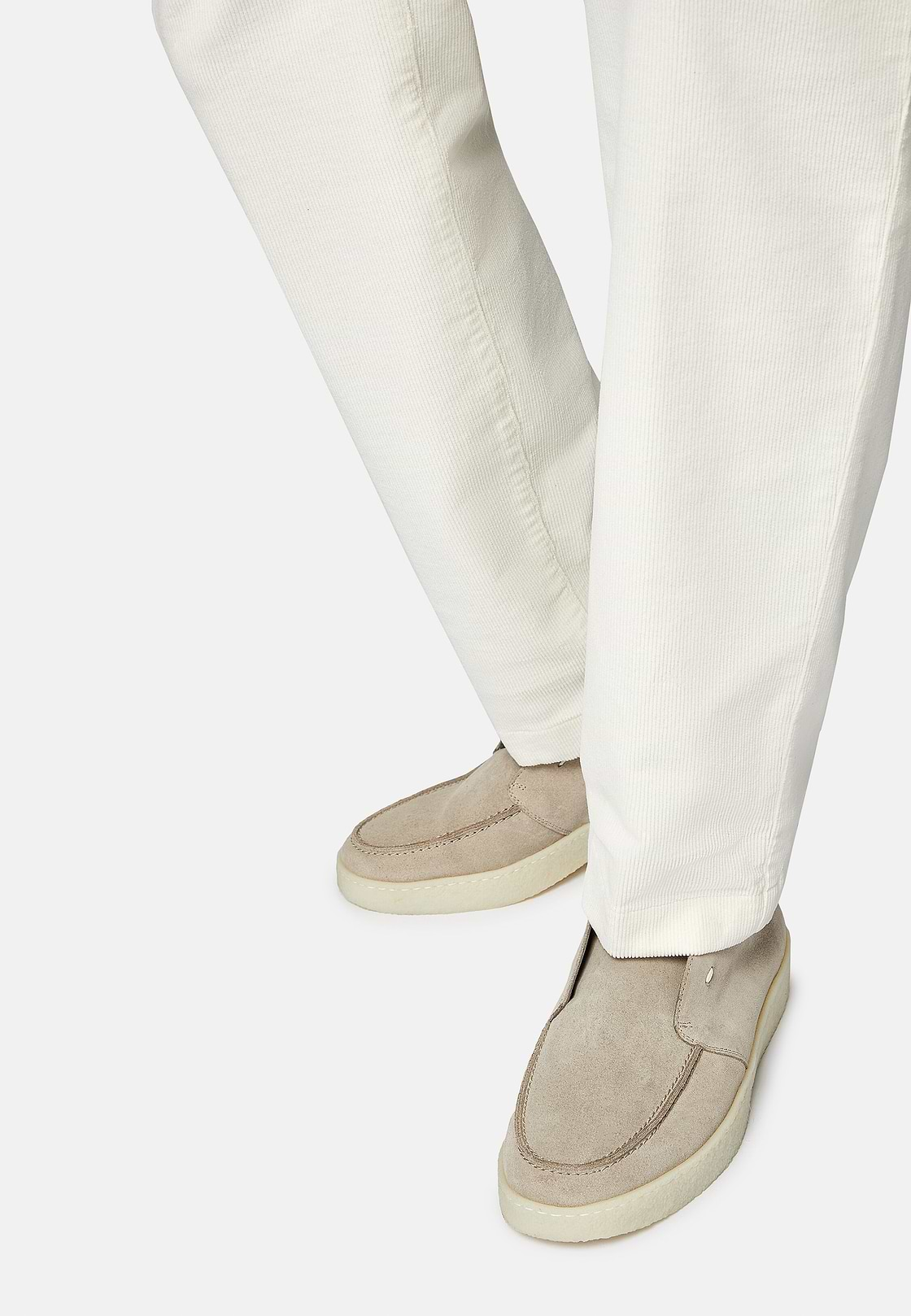 Suede Loafers, Beige, hi-res