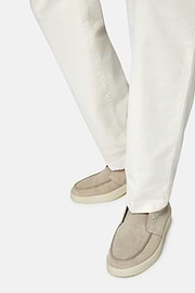 Suede Loafers, Beige, hi-res