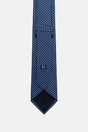 Geometric Motif Silk Tie, Blue, hi-res