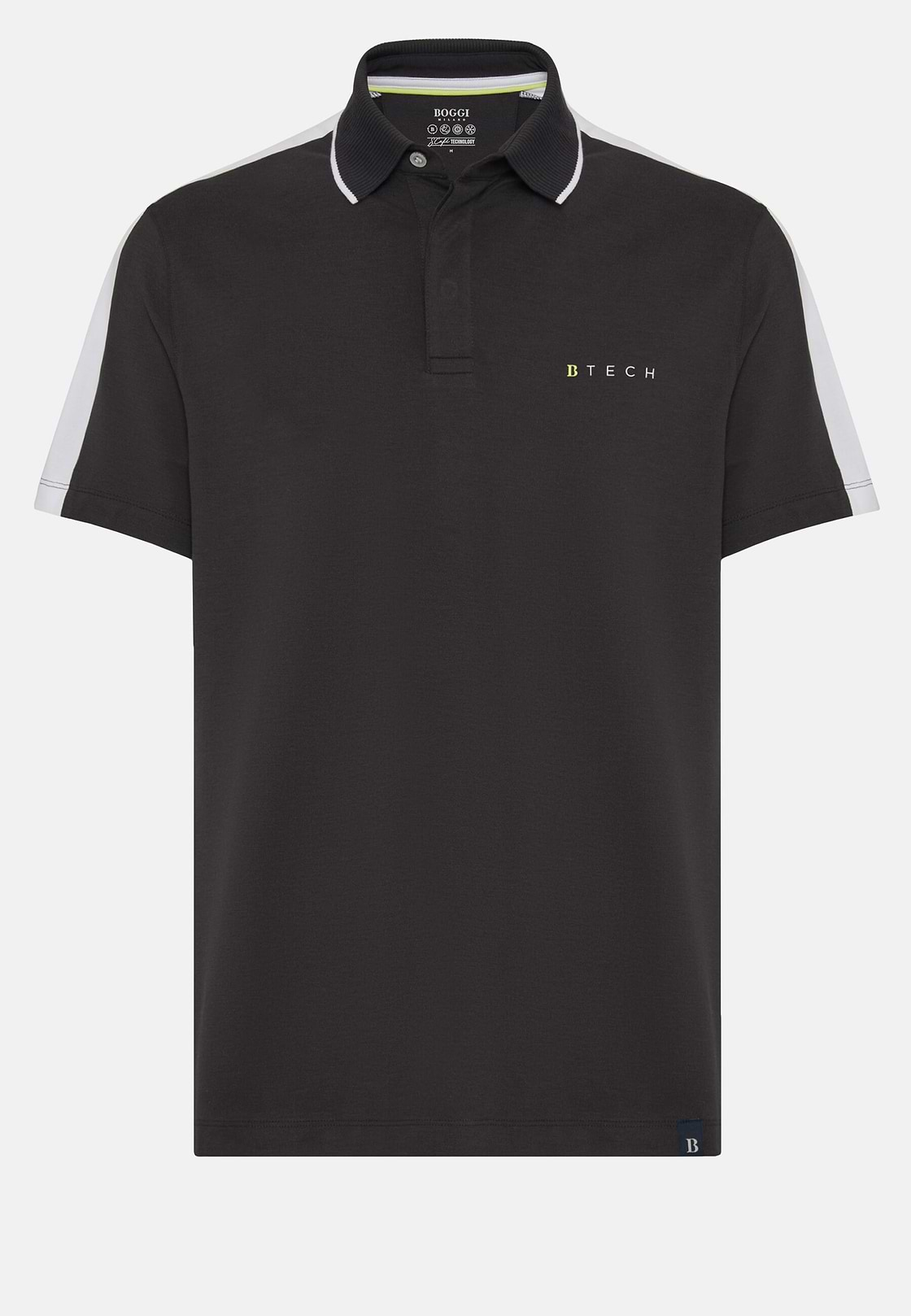 High-Performance Piqué Polo Shirt, Black, hi-res