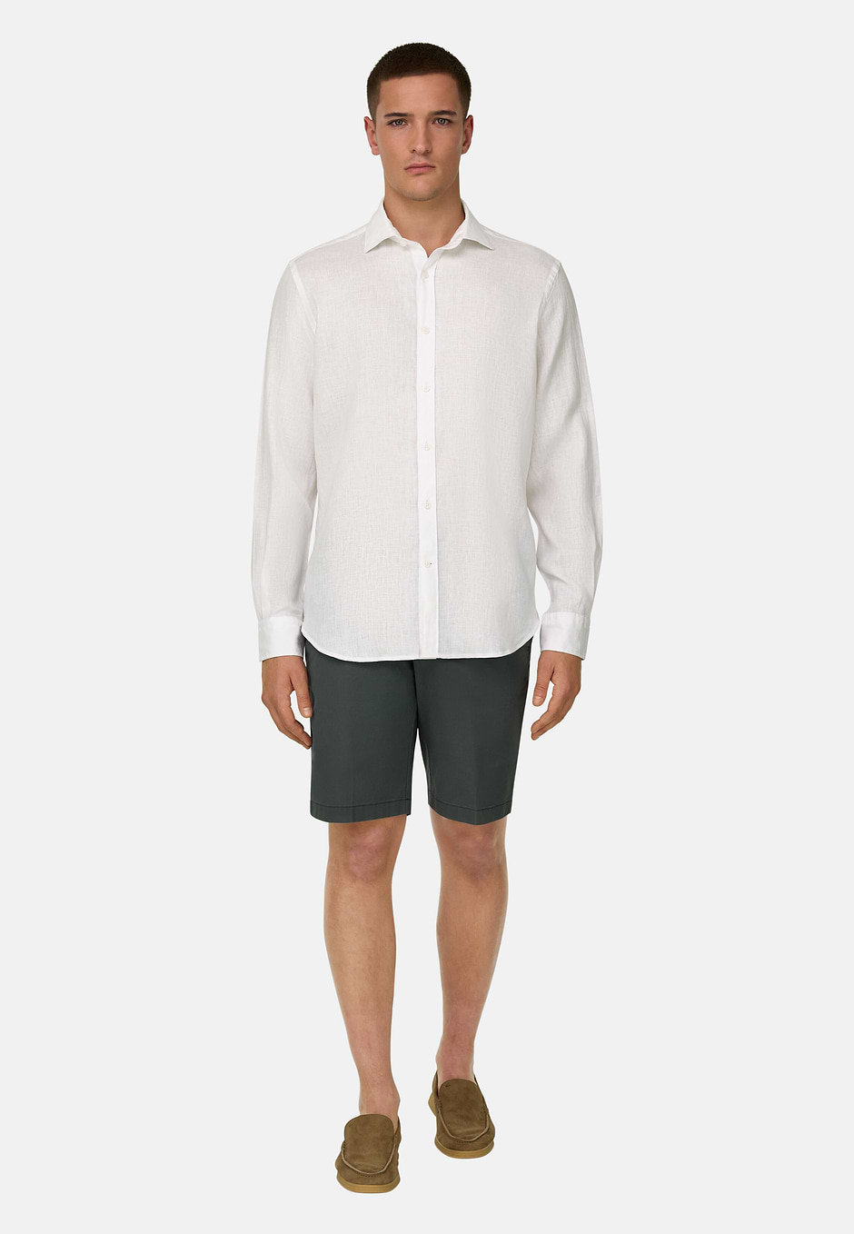 Hemd Aus Leinen Regular Fit, Weiß, hi-res