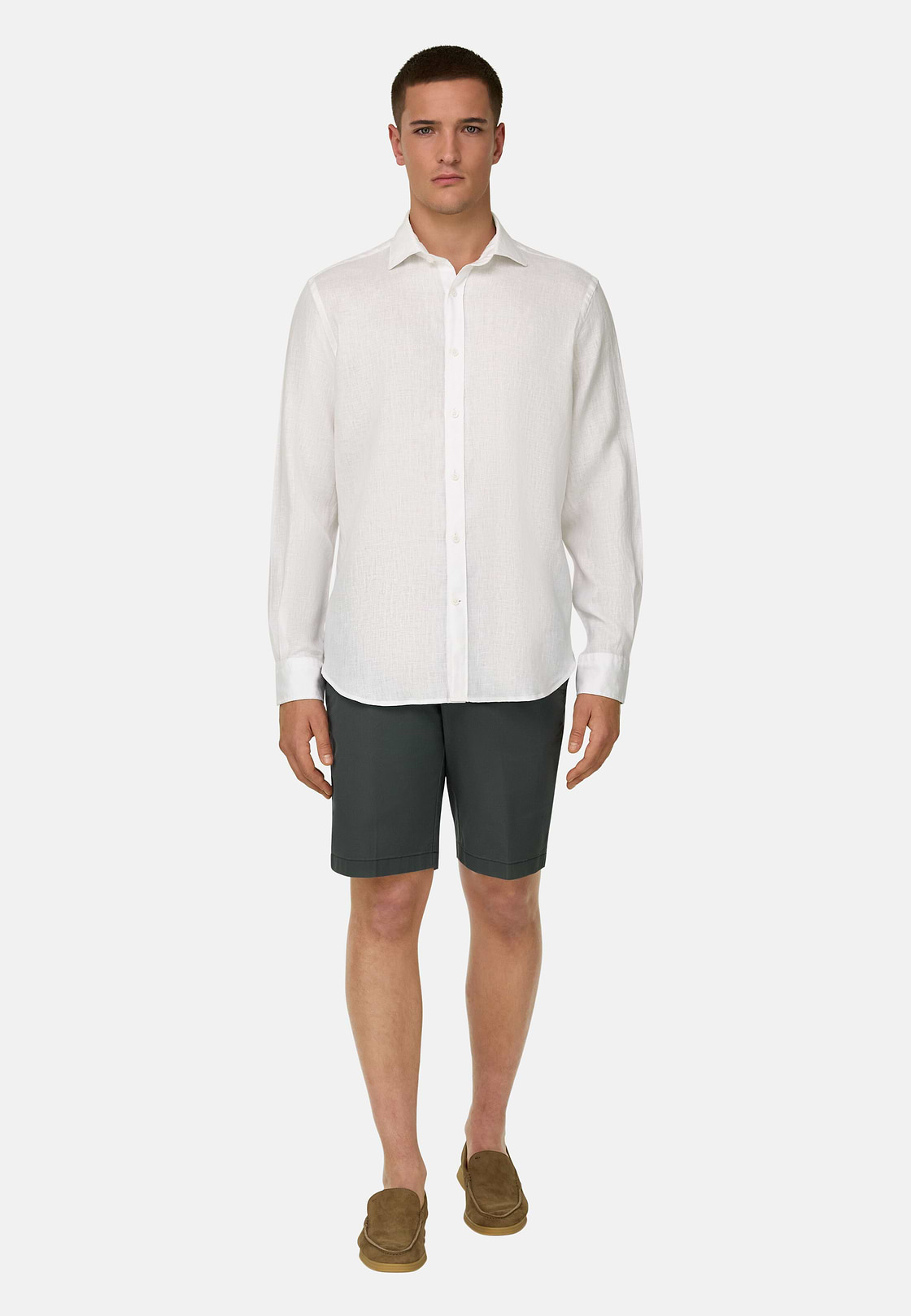 Hemd Aus Leinen Regular Fit, Weiß, hi-res, 1