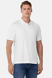 Jersey Polo Shirt, White, hi-res