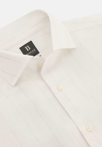 Regular Fit Linen Shirt, Sand, hi-res
