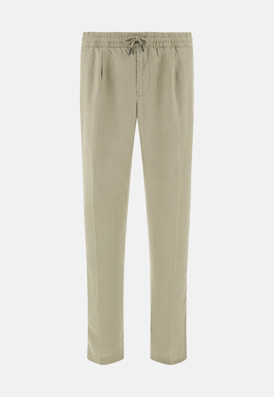 Linen Coulisse Pants, Taupe, hi-res
