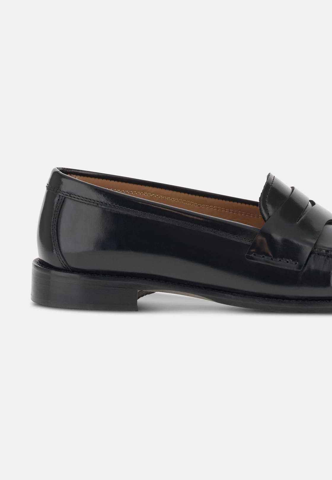Mocassins van Geborsteld Leer, Black, hi-res, 3