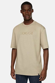 Camiseta de algodón, Taupe, hi-res