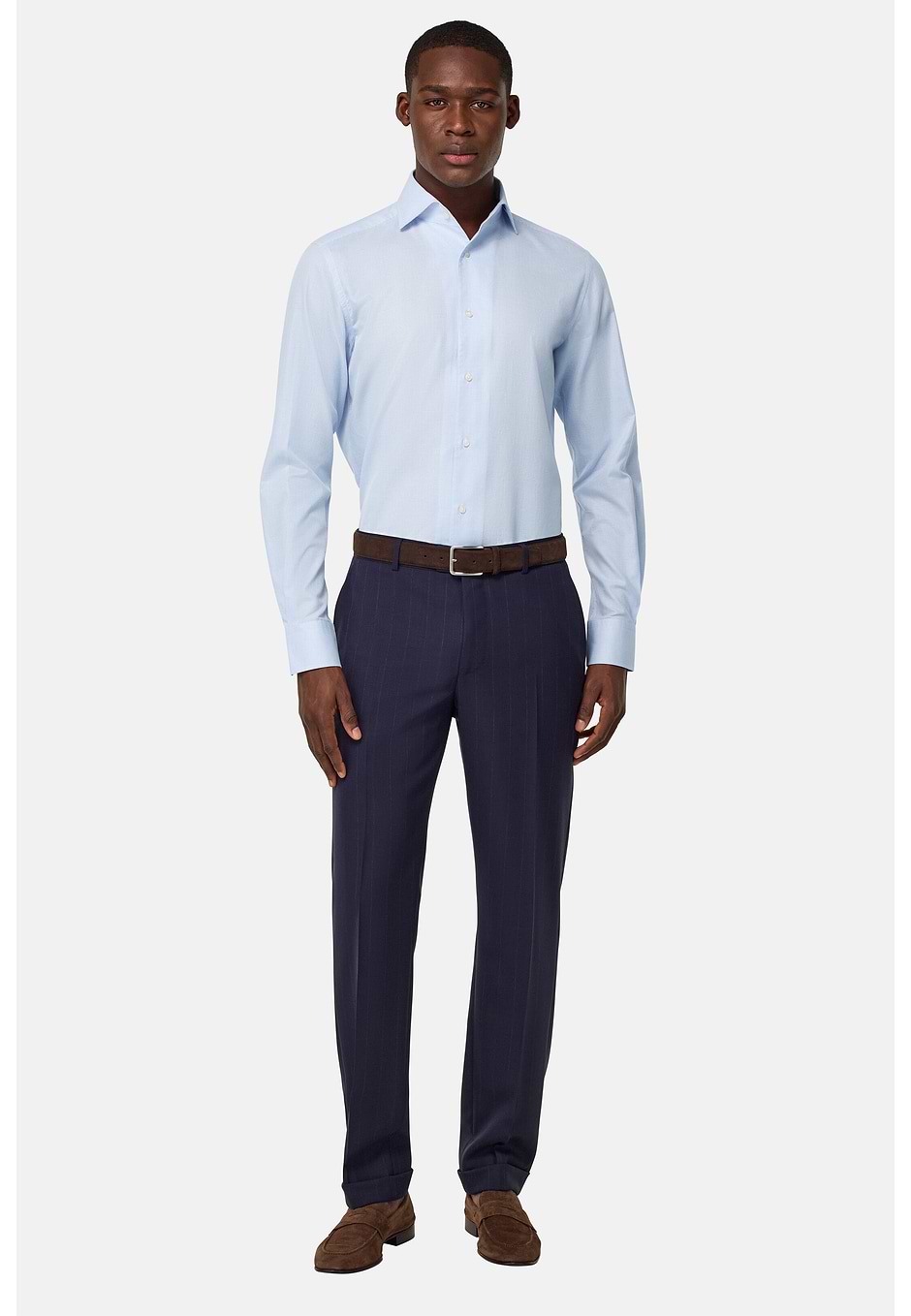 Regular Fit Cotton Shirt, Light Blue, hi-res
