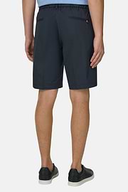 Bermuda In Cotone Con Coulisse, Navy, thumb, 3