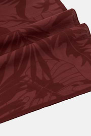 Leaf Print Cotton Bandana, Rot, thumb, 3