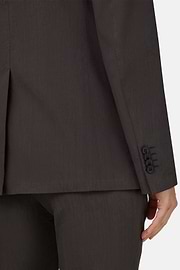 Chaqueta De Mezcla Lino, Marron oscuro, thumb, 4