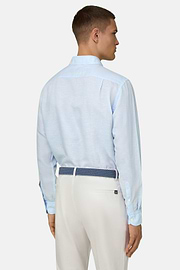 Regular Fit Tencel Linen Shirt, Light Blue, thumb, 3