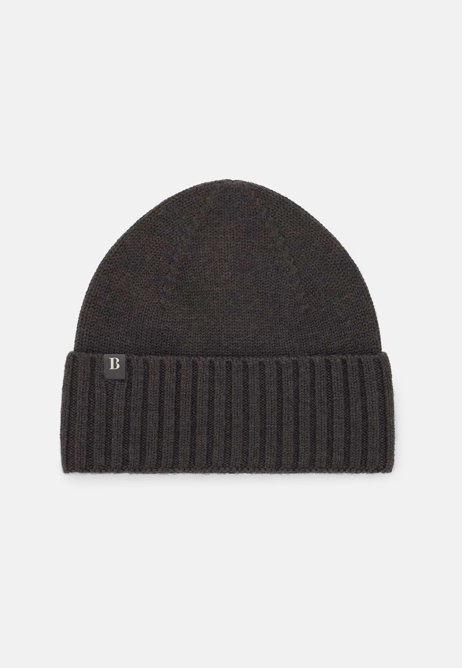 Beanie in Wool Blend, Dark brown, hi-res