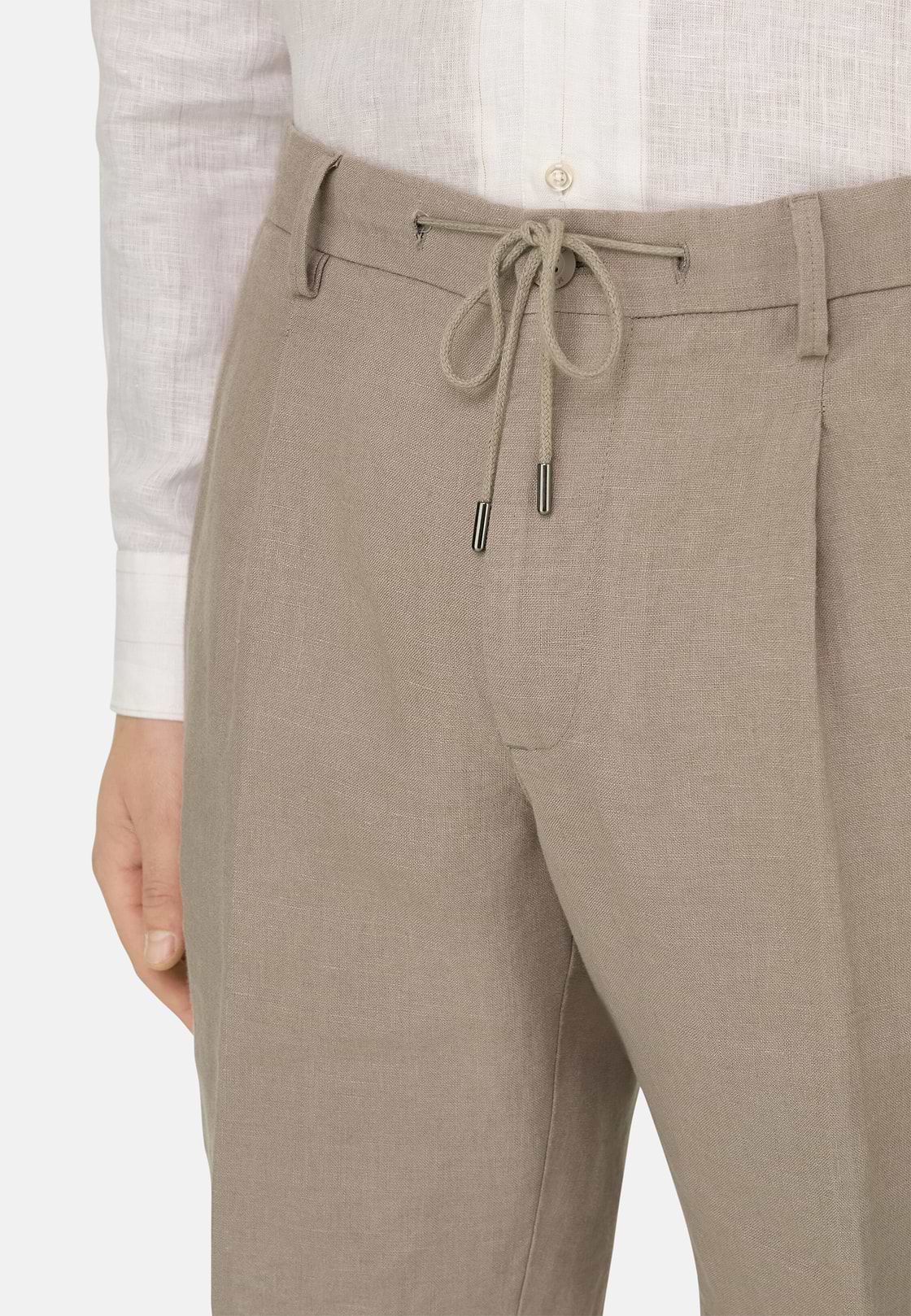 Bermuda de Lino, Taupe, hi-res, 5