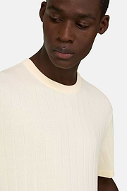 T-Shirt aus Baumwoll-Seiden-Strick, Creme, thumb, 4