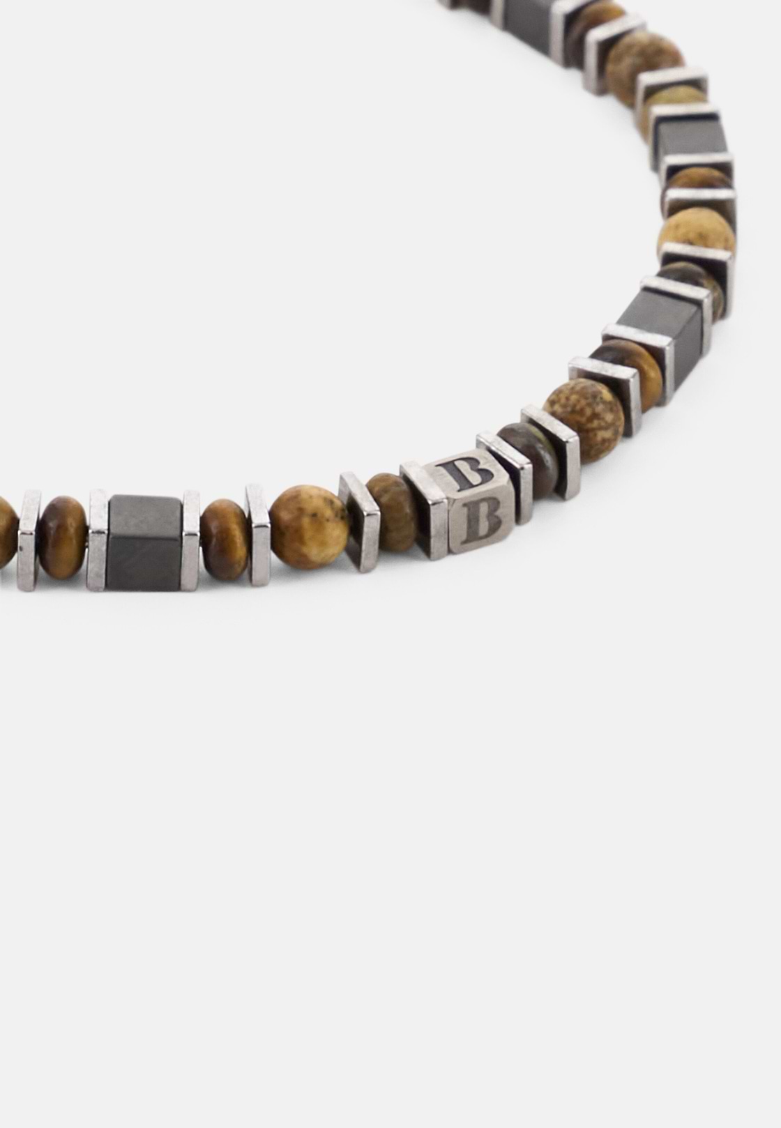 Edelstahl-Armband Mit Sodalith-Perlen, Beige, hi-res, 2