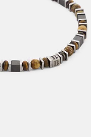 Edelstahl-Armband Mit Sodalith-Perlen, Beige, thumb, 2