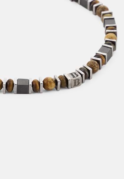 Edelstahl-Armband Mit Sodalith-Perlen, Beige, hi-res