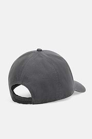 Cappello Con Visiera E Ricamo In Cotone, Carbone, hi-res