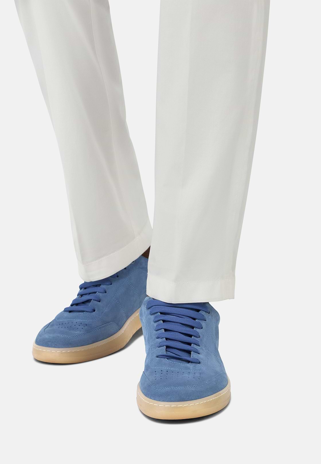 Suede Trainers, Indigo, hi-res
