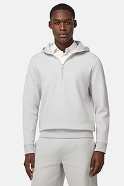 Sudadera con capucha y media cremallera, Hielo, hi-res