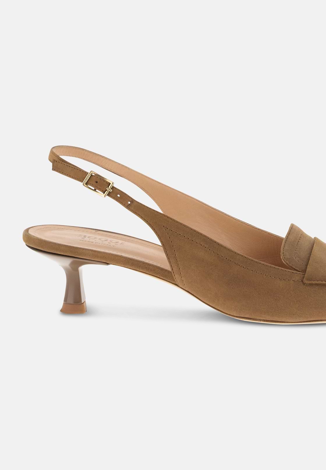 Slingback Schoenen van Leer, Brown, hi-res, 3
