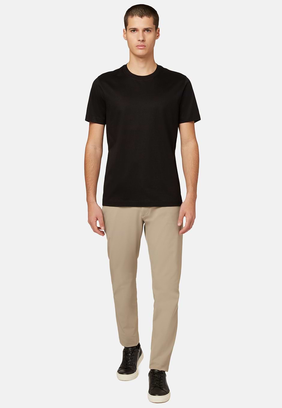 Pima Cotton Jersey T-shirt, Black, hi-res