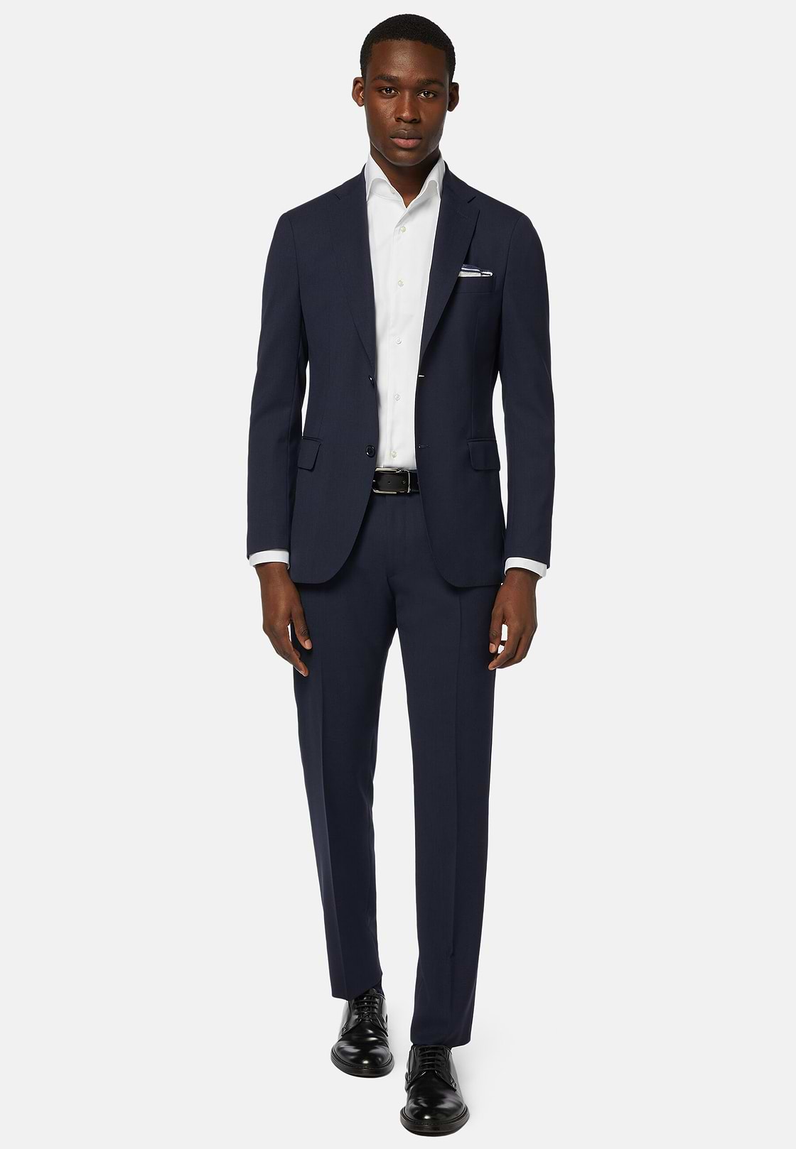 Jacket in Pure Travel Wool, Blue, hi-res