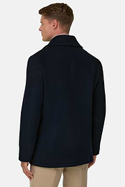 Peacoat in Wool, Navy blue, thumb, 4