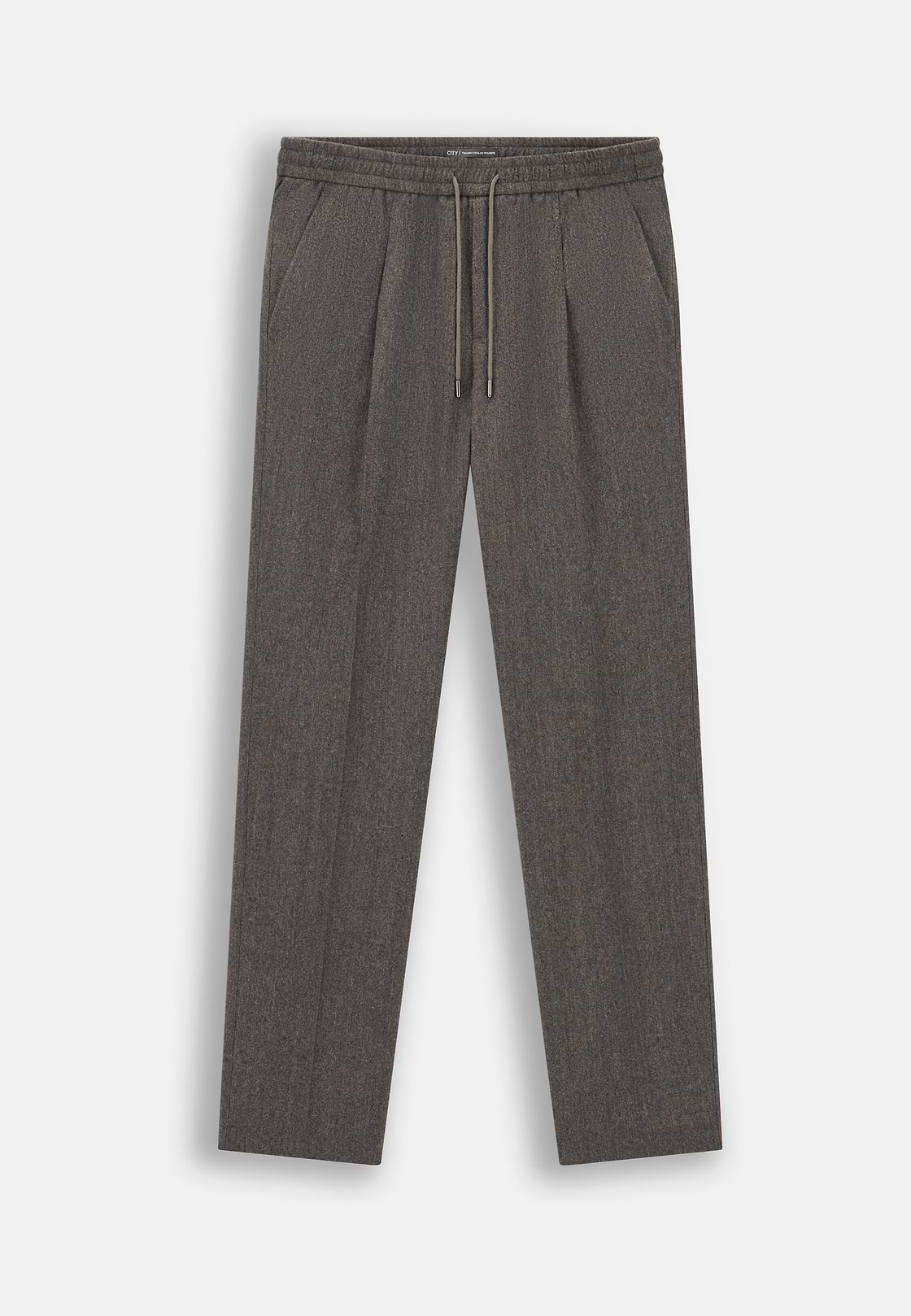 City Trousers in Flannel, Taupe, hi-res, 6