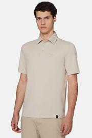 Polo En Coton Supima Stretch, Sable, hi-res