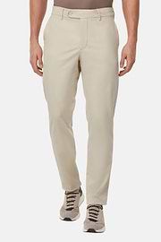 Stretch Cotton/Tencel Trousers, Sand, hi-res
