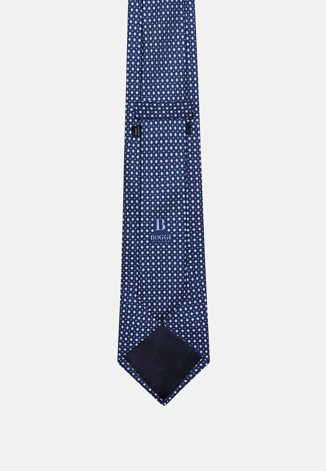 Floral Silk Tie, Blue, hi-res