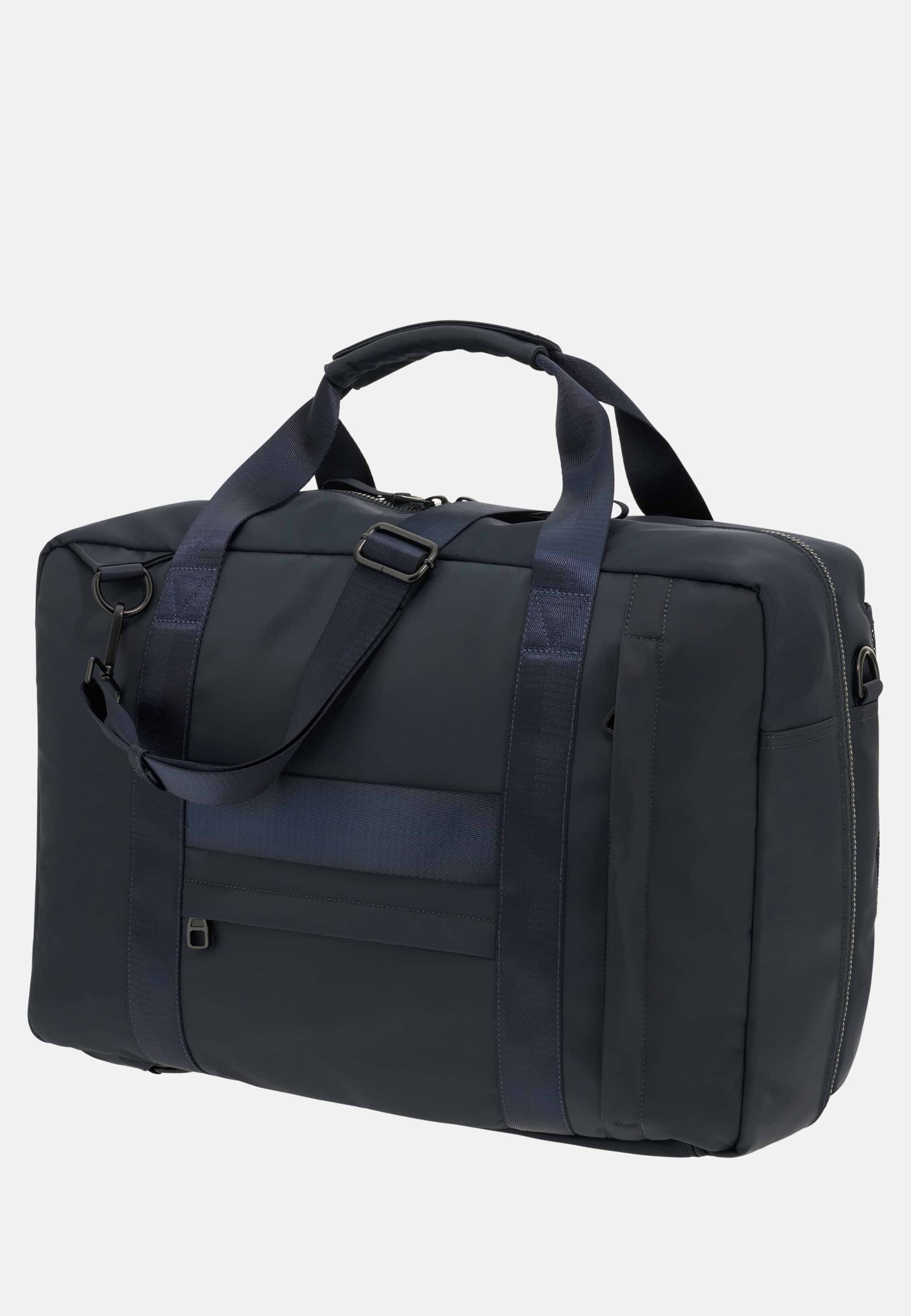 Men's 3way Overnight Bag in Technical Fabric, Navy blue | Boggi Milano