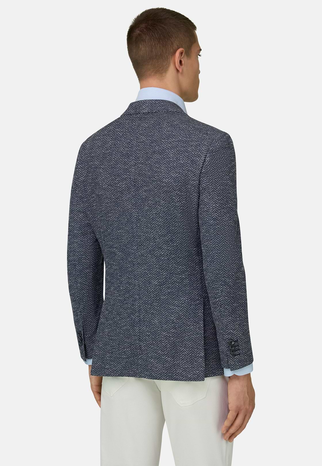 Giacca Resca In Misto Cotone, Navy, hi-res, 3