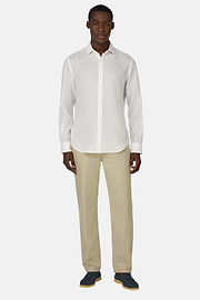 Regular Fit Linen Shirt, White, hi-res