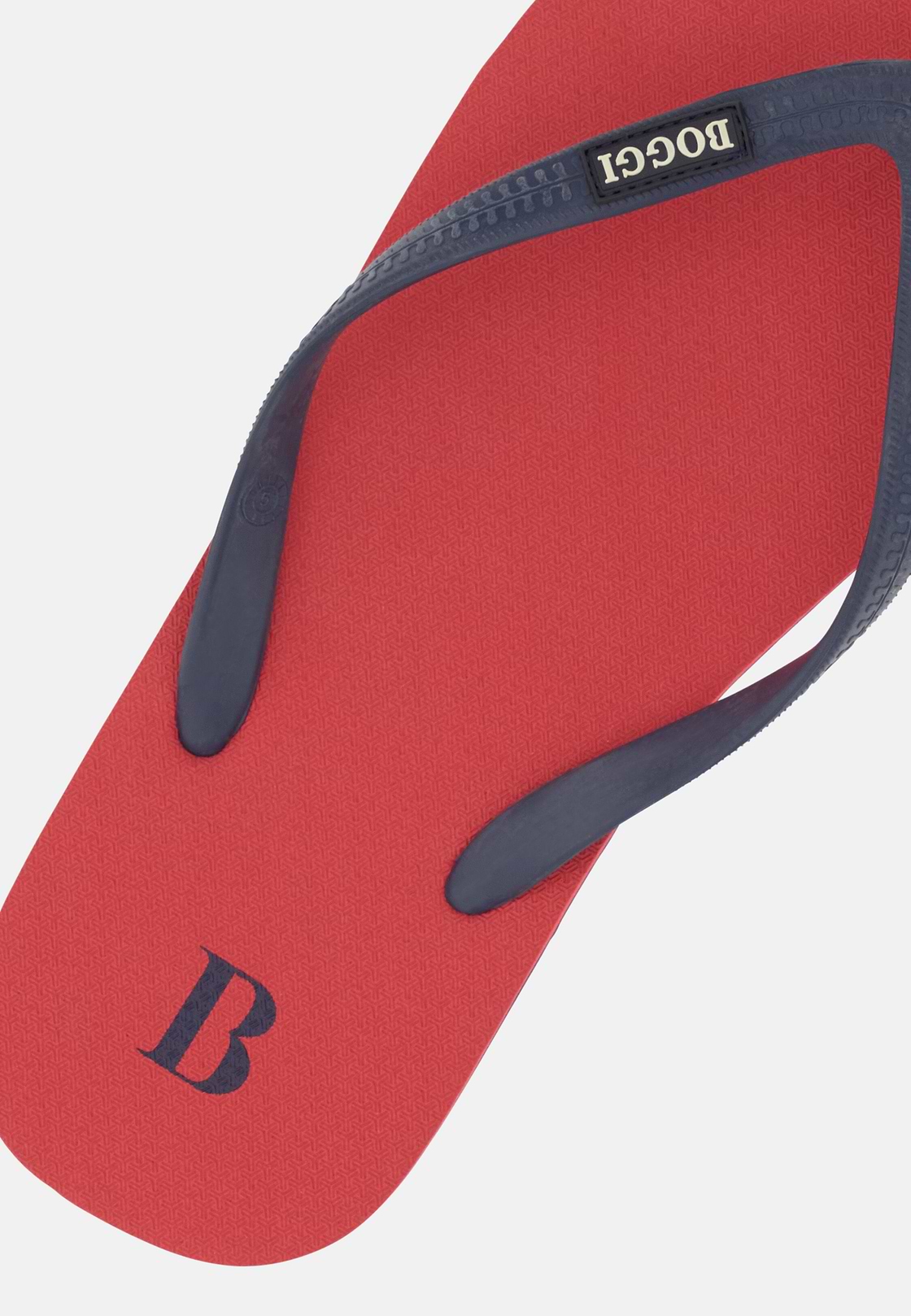 Rubber Flip-Flops, Red, hi-res, 3