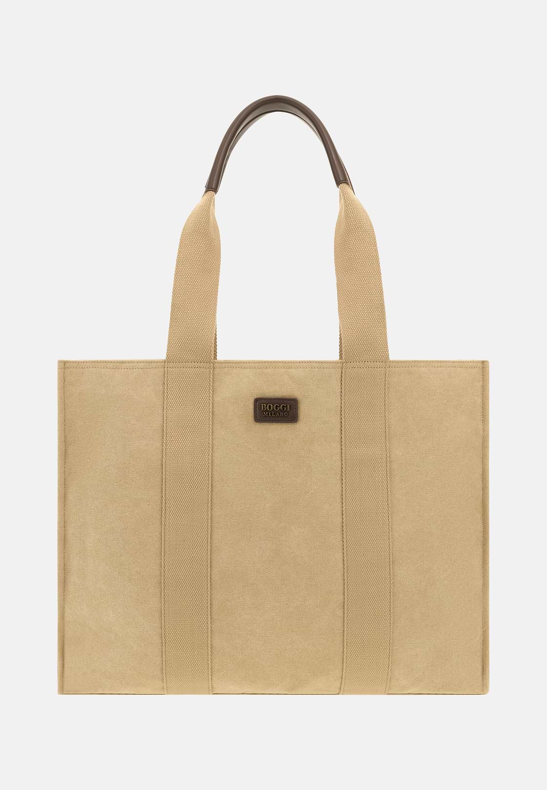 Cotton Blend Tote Bag, Beige, hi-res, 1